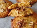 Cookies aux noix, noisettes et caramel