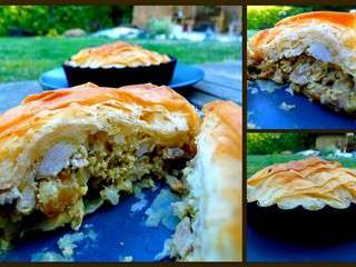 Pastilla de poulet en fine tartelette