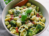 Broccoli Pesto Pasta Salad Recipe with Fresh Herbs and Zesty Dressing