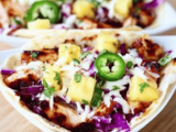 Crispy bbq Chicken Tacos with Fresh Pineapple Salsa