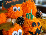 Easy Pom Pom Pumpkins Simple diy Craft Idea