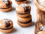 German Chocolate Macarons Recipe with Coconut and Pecan Filling