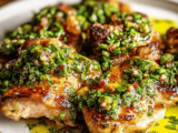 Grilled Chicken Thighs with Fresh Chimichurri Sauce Recipe