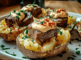 Loaded Baked Potatoes with Classic Toppings and Flavorful Additions