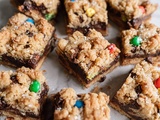Monster Cookie Bars Recipe Thick Chewy Oatmeal Treats