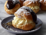 Profiteroles with Creamy Custard and Rich Chocolate Sauce Recipe