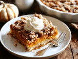 Pumpkin Crunch Cake Recipe with Cream Cheese and Crunchy Topping