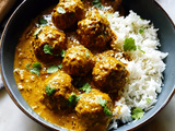 Slow Cooker Korma Meatballs with Porcupine Rice Recipe