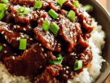 Slow Cooker Mongolian Beef Recipe with Tender Beef and Savory Sauce