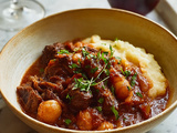 Stifado Greek Beef Stew with Tender Shallots and Rich Sauce