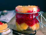 Compote de pommes vanillées et confiture de framboise