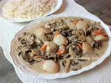 Blanquette de saint-jacques aux champignons