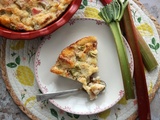 Brioche perdue gratinée à la rhubarbe