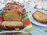 Cake sans beurre aux nectarines et cacahuètes