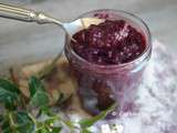 Confiture de petits fruits noirs, banane et chia