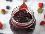 Confiture mi-cuite de fruits rouges