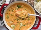 Curry de saumon et crevettes au citron vert