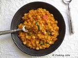 Dhal de lentilles corail aux pois chiches