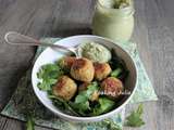 Falafels traditionnels, sauce avocat au tahin