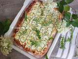 Focaccia aux courgettes et au chèvre