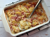 Gratin de pommes de terre et jambon à la cancoillotte