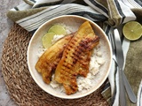 Lard grillé mariné au miel et au curry
