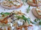 Mini-pizzas blanches au poulet