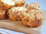 Muffins ricotta, lardons et mozzarella