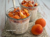 Overnight oats coco, pêche et abricot