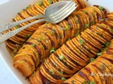 Patates douces hasselback au chorizo