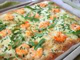 Pizza ail et crevettes