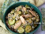 Poêlee de courgettes au thon et au riz