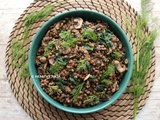 Poêlée de lentilles et champignons