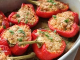 Poivrons farcis au boulgour et aux pois chiches