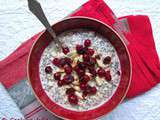 Porridge au lait d'amande et graines de chia