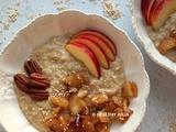 Porridge avoine et pommes caramélisées