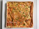 Quiche aux crevettes, ail et surimi