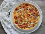 Quiche aux filets d'anchois et tomates cerises