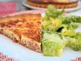 Quiche aux lardons, oignons et fromage