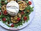 Salade d'aubergines grillées à la burrata