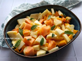 Salade de fruits jaunes d’été à la menthe