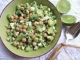 Salade de pois chiches, avocat et feta