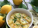 Salade de pommes de terre tièdes au citron confit