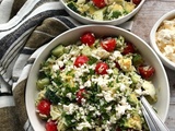 Salade de riz aux crudités et à la feta