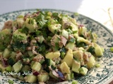 Salade de thon, concombre et avocat