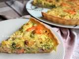 Tarte au chou vert et crevettes