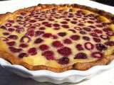 Tarte flan aux framboises