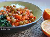 Veggie bowl de carottes et pois chiches sucrés-salés