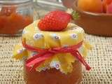 ♥ Confiture de Fraises & Abricots { Express et Sans sucre }