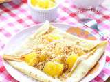 Crêpes à la Mangue et son Crumble à la Noix de coco